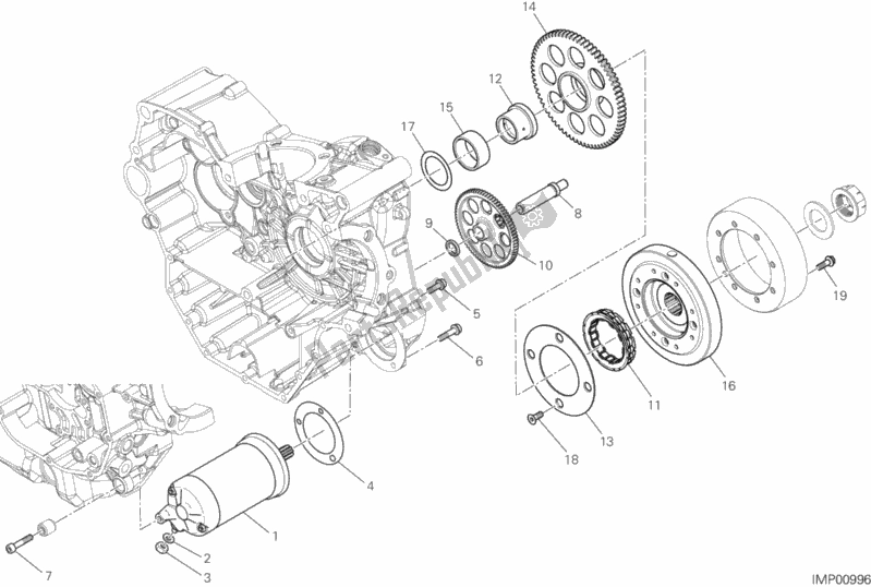 Alle onderdelen voor de Elektrisch Starten En Ontsteken van de Ducati Hypermotard Hyperstrada 939 2016
